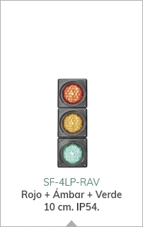 Semáforo LED Industrial Rojo-Ámbar-Verde 10 cm. - SMF-IND-12L-XF