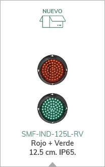 Semáforo LED Industrial Rojo-Verde 12.5 cm - SMF-IND-125L-RV